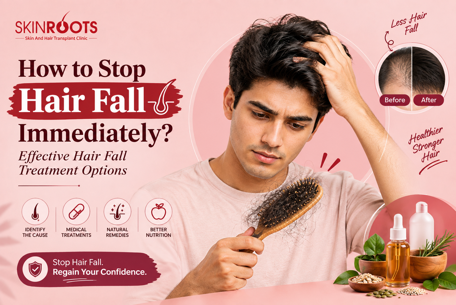 How to Stop Hair Fall Immediately? Effective Hair Fall Treatment Options